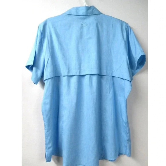 Magellan Outdoors Mens Shirt Fish Gear Classic Fit Moisture Wicking Size 1X Blue - Picture 2 of 7